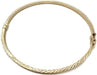 14k Yellow Gold Diamond Cut Bangle Bracelet - LooptyHoops