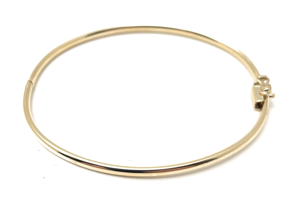 14K Yellow Gold Classic Bangle Bracelet - LooptyHoops