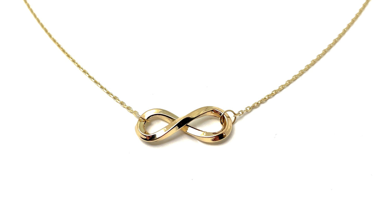 14k Yellow Gold Infinity Figure Eight Chain Bracelet - LooptyHoops