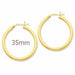 Gold-Flashed Sterling Silver Hoop Earrings (3mm), All Sizes - LooptyHoops