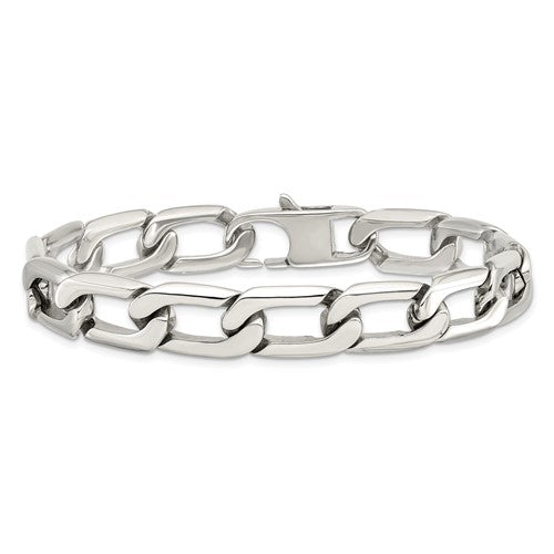 Stainless Steel Polished Open Link 8.5in Bracelet - LooptyHoops