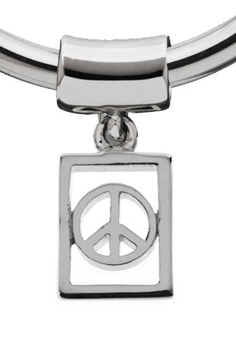 Modern Peace Tile Earring Charms - LooptyHoops