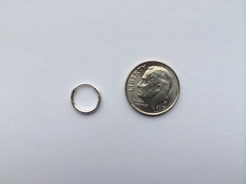 Small Sterling Silver Hinged Continuous Endless Hoop Earrings, 1.25mm Tube - LooptyHoops