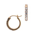 18k Rose Gold French Pave Diamond Hoop Earrings - LooptyHoops