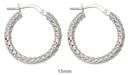 14k Gold Diamond Cut Hoop Earrings (2.5mm Thick), Small Sizes - LooptyHoops