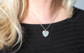 Sterling Silver Rhodium-Plated 20mm Diamond Heart Locket Pendant Necklace, w/18-Inch Chain - LooptyHoops