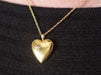 14K Yellow Gold-Filled Diamond 20mm Heart Locket Pendant Necklace, w/18-Inch Chain - LooptyHoops