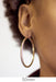 14k Yellow Gold Diamond Cut Hoop Earrings with a Click-Down Clasp (3mm), All Sizes - LooptyHoops