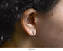 14k White Gold Twisted Taffy Hoop Earrings (2mm), All Sizes - LooptyHoops