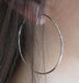 14k White Gold Endless Hoop Earrings (1.2mm), 2.2 inch (55mm) - LooptyHoops