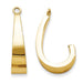 14k Yellow Gold Tapered J-Hoop Earring Jackets - LooptyHoops