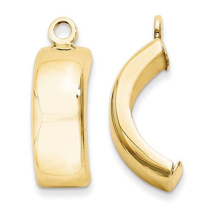 14k Yellow Gold Hoop Earring Jackets - LooptyHoops