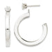 14k White Gold Cubic Zirconia Stud Hoop Earring Jackets Set - LooptyHoops