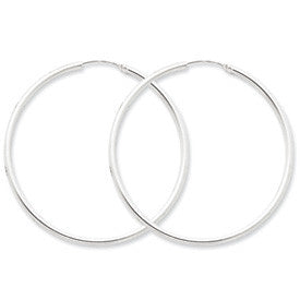 Sterling Silver Endless Hoop Earrings (2mm) All Sizes - LooptyHoops