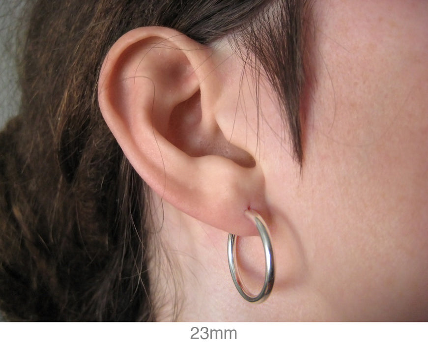 Sterling Silver Endless Hoop Earrings (2mm) All Sizes - LooptyHoops