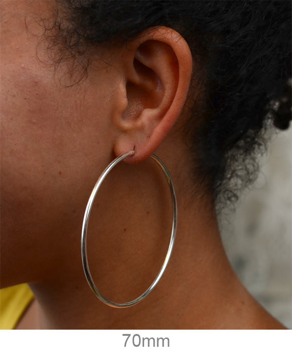Sterling Silver Endless Hoop Earrings (2mm) All Sizes - LooptyHoops