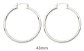 Sterling Silver Classic Click-Down Hoop Earrings (3mm), All Sizes - LooptyHoops