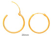 14k Yellow Gold Endless Hinged Hoop Earrings (1.5mm), All Sizes - LooptyHoops