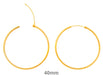 14k Yellow Gold Endless Hinged Hoop Earrings (1.5mm), All Sizes - LooptyHoops