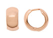 14K Gold Thick Huggie Hinged Hoop Earrings .60 Inch (15mm) (8mm Wide) - LooptyHoops
