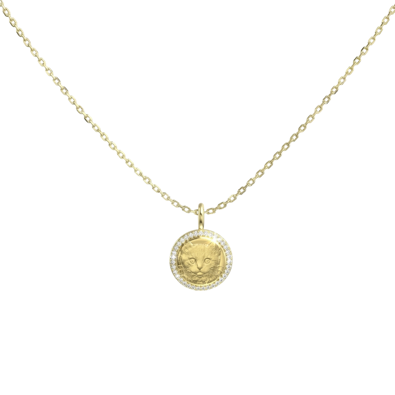 18K Gold Plated Round MemoraCarve Necklace SN028