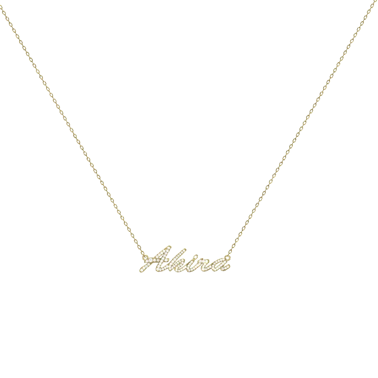 18k Gold Plated Luxe Name Necklace SN020G