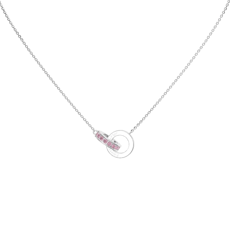 Infinite Linked Circle Necklace – Birthstone