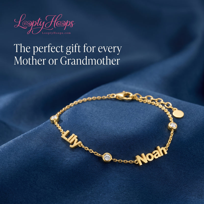 Linked by Love – Name Bracelet with Emotional Spark