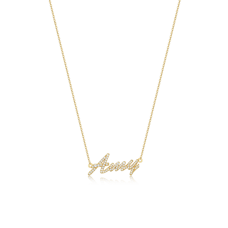 18k Gold Plated Luxe Name Necklace SN020G