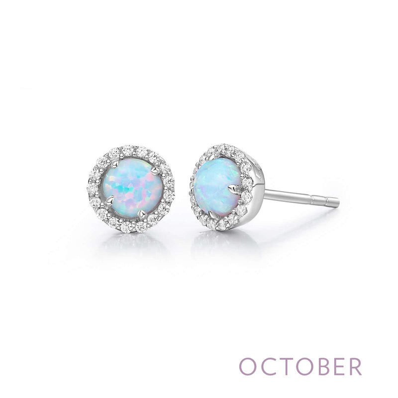 Lafonn Birthstone Halo Stud Earrings – Sterling Silver & Lassaire® Simulated Diamonds