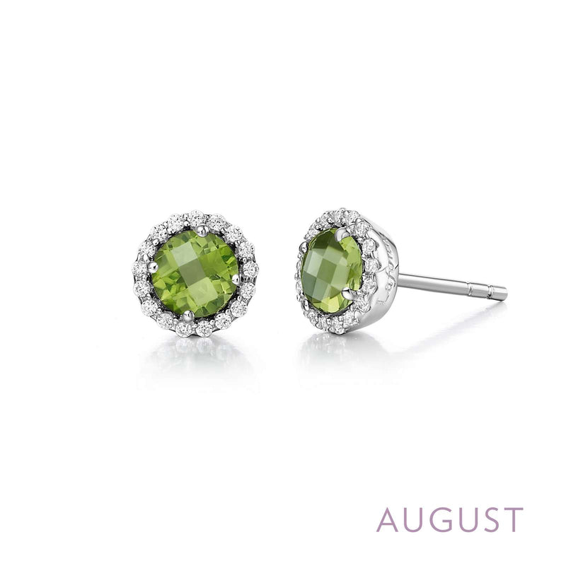 Lafonn Birthstone Halo Stud Earrings – Sterling Silver & Lassaire® Simulated Diamonds