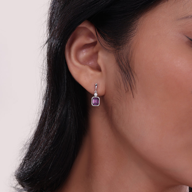 Lafonn Birthstone Emerald-Cut Drop Earrings – Sterling Silver & Lassaire® Simulated Diamonds