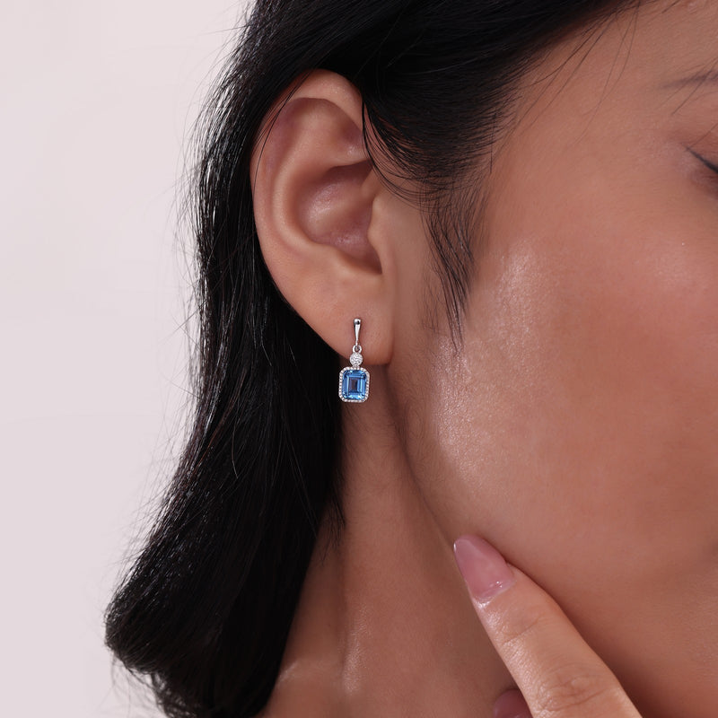 Lafonn Birthstone Emerald-Cut Drop Earrings – Sterling Silver & Lassaire® Simulated Diamonds