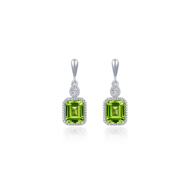 Lafonn Birthstone Emerald-Cut Drop Earrings – Sterling Silver & Lassaire® Simulated Diamonds