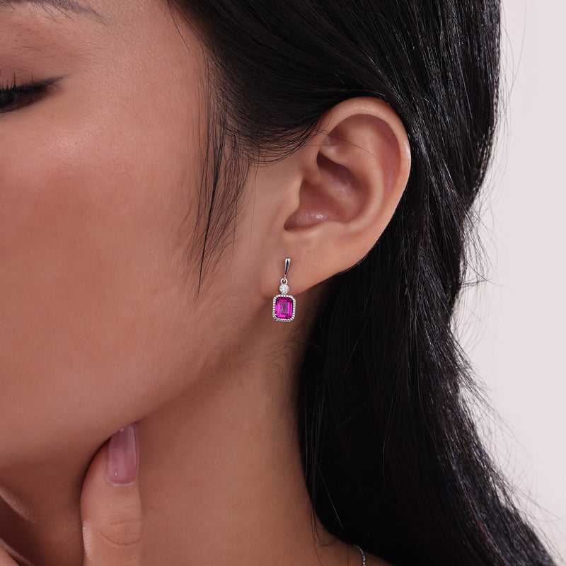 Lafonn Birthstone Emerald-Cut Drop Earrings – Sterling Silver & Lassaire® Simulated Diamonds