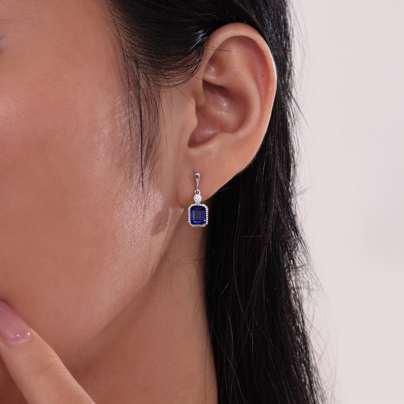 Lafonn Birthstone Emerald-Cut Drop Earrings – Sterling Silver & Lassaire® Simulated Diamonds