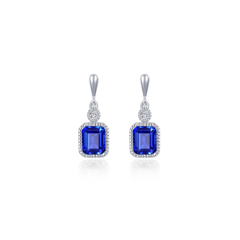 Lafonn Birthstone Emerald-Cut Drop Earrings – Sterling Silver & Lassaire® Simulated Diamonds