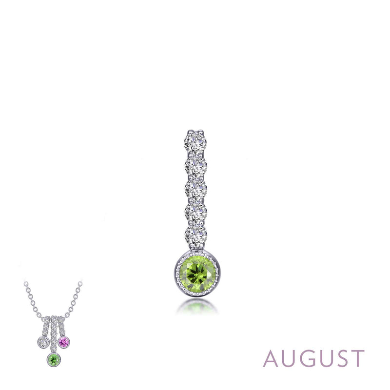 Lafonn Birthstone Love Charm Pendant – Sterling Silver & Lassaire® Simulated Diamonds | Pendant Only or Necklace Available