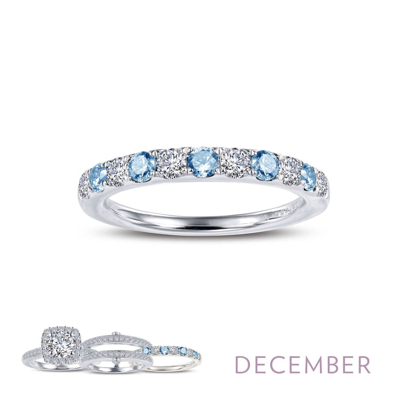 Lafonn Birthstone Half Eternity Ring – Sterling Silver & Lassaire® Simulated Diamonds
