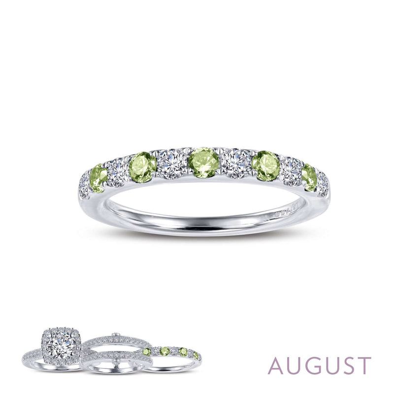 Lafonn Birthstone Half Eternity Ring – Sterling Silver & Lassaire® Simulated Diamonds