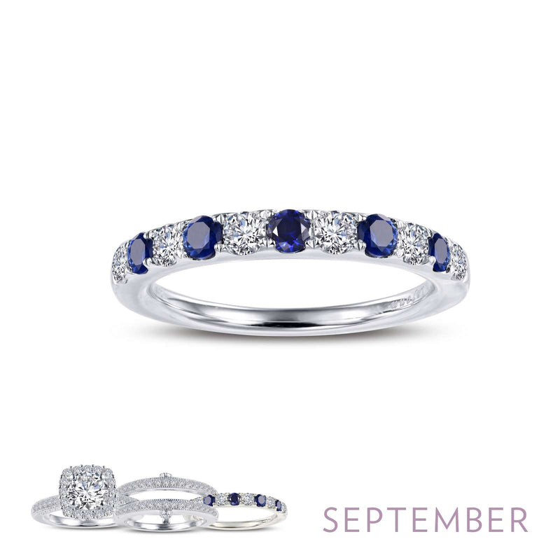 Lafonn Birthstone Half Eternity Ring – Sterling Silver & Lassaire® Simulated Diamonds