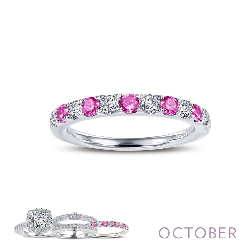 Lafonn Birthstone Half Eternity Ring – Sterling Silver & Lassaire® Simulated Diamonds