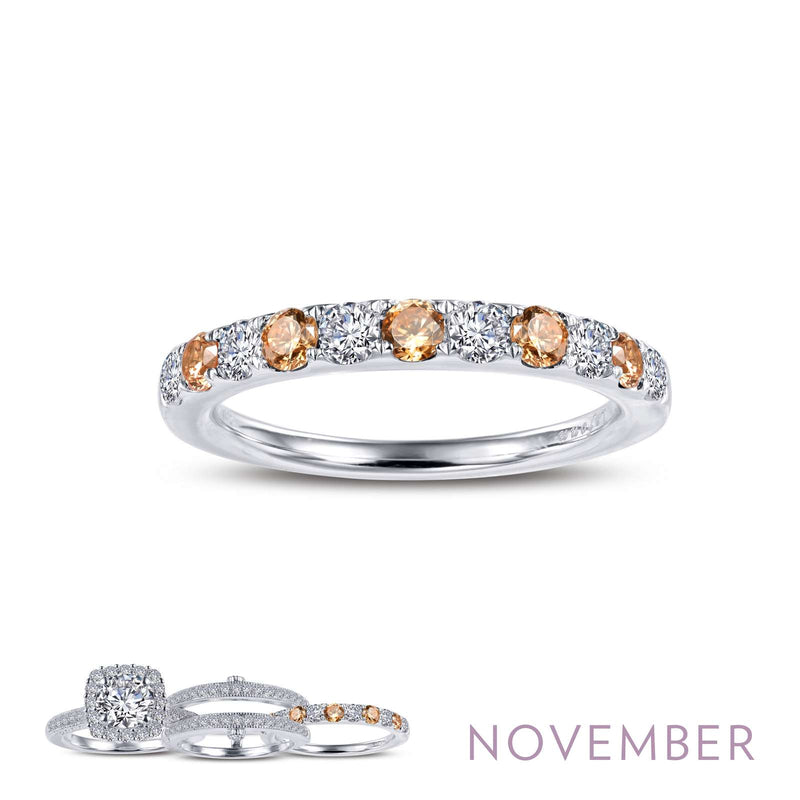 Lafonn Birthstone Half Eternity Ring – Sterling Silver & Lassaire® Simulated Diamonds