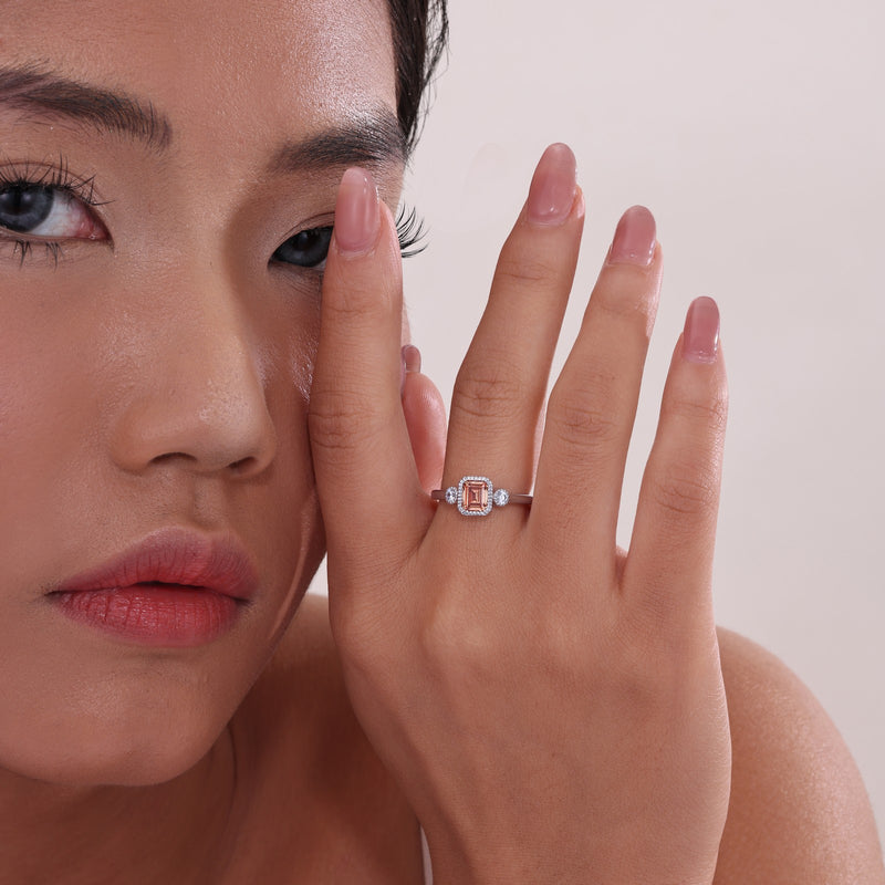 Lafonn Birthstone Emerald-Cut Three-Stone Ring – Sterling Silver & Lassaire® Simulated Diamonds