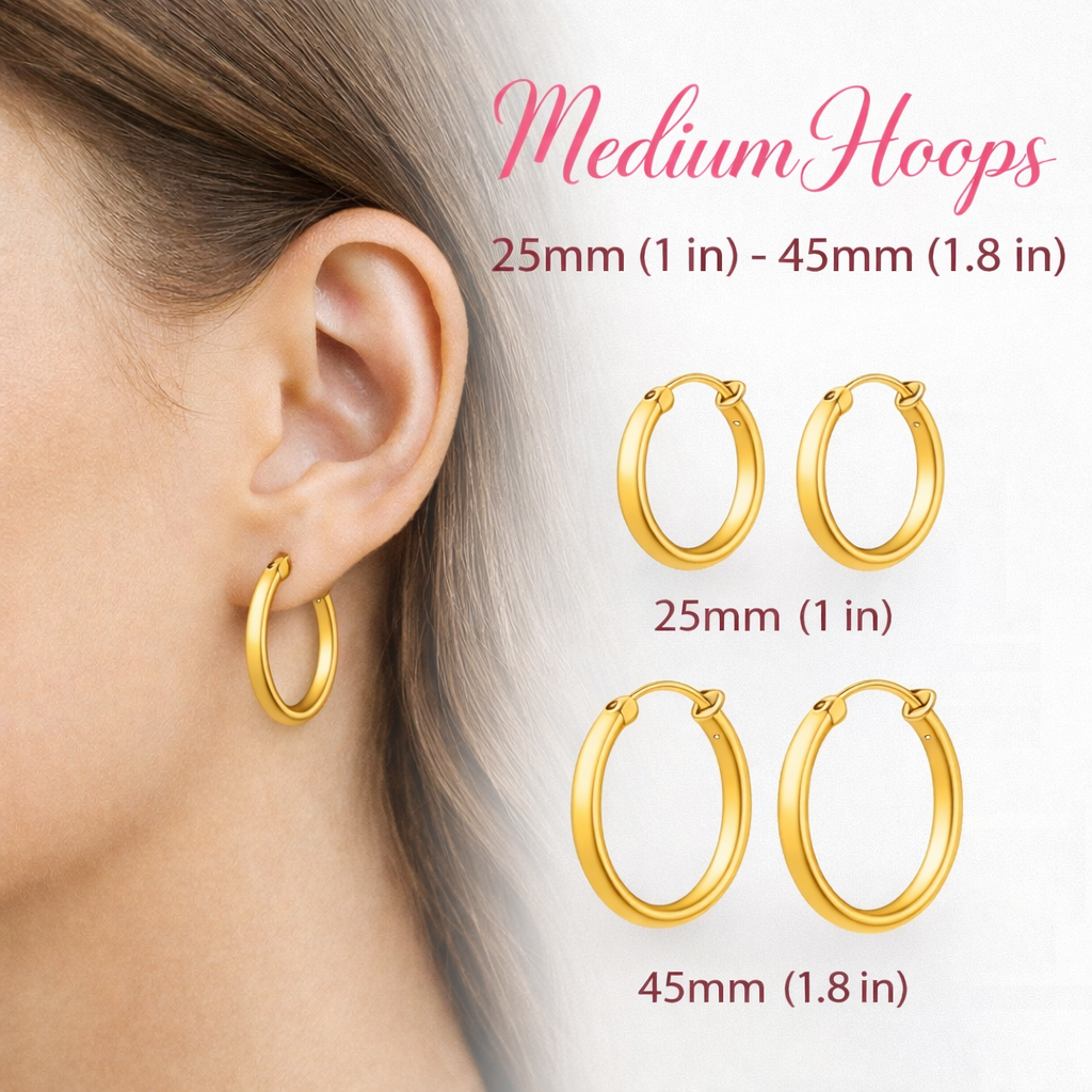 Medium Hoops - 25mm(1 in) - 45mm(1.8in)