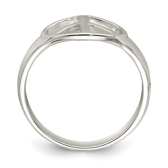 Sterling Silver Peace Sign Ring