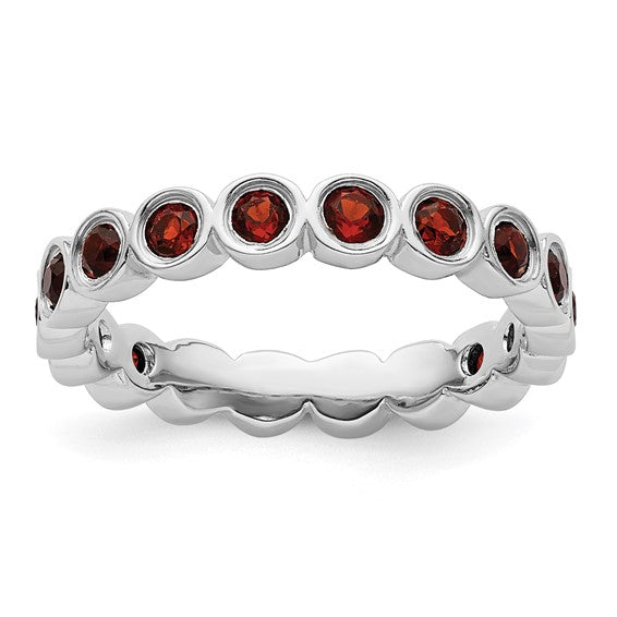 Sterling Silver Stackable Birthstone Ring – 1.44 CTW Natural or Lab Grown – Sizes 6, 7 & 8