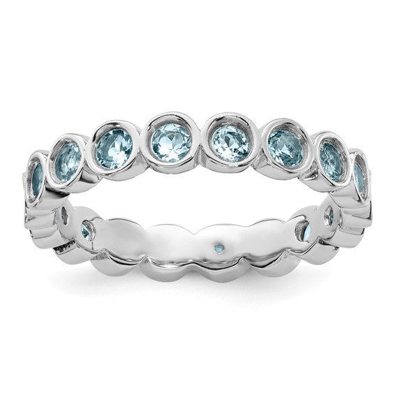 Sterling Silver Stackable Birthstone Ring – 1.44 CTW Natural or Lab Grown – Sizes 6, 7 & 8