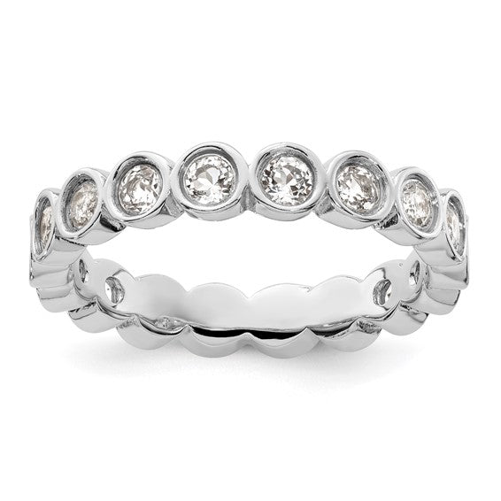 Sterling Silver Stackable Birthstone Ring – 1.44 CTW Natural or Lab Grown – Sizes 6, 7 & 8