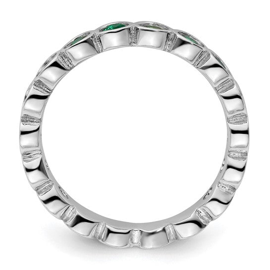 Sterling Silver Stackable Birthstone Ring – 1.44 CTW Natural or Lab Grown – Sizes 6, 7 & 8